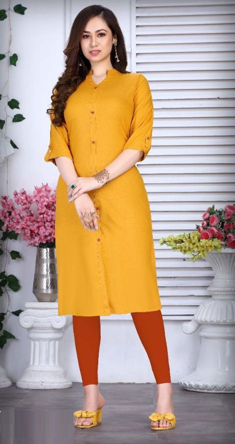 New Riyaa Inaya 1 Rayon Regular Wear Fancy Kurti Collection